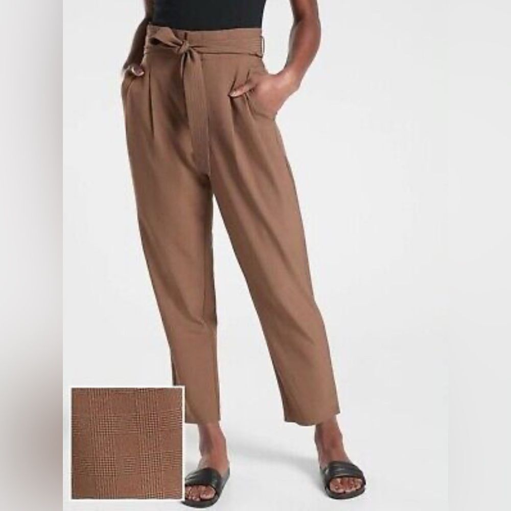Athleta Brown Plaid Skyline Plaid Pants II Size 10